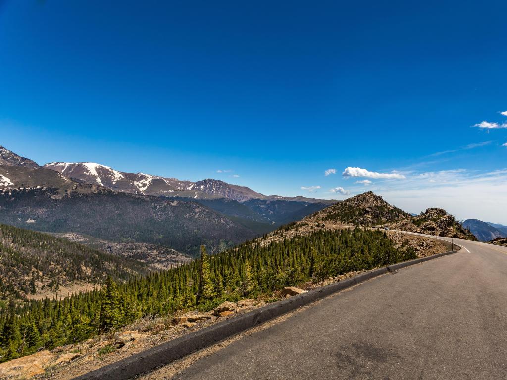 Beautiful views from Trail Ridge Road passing from Estes Park, Colorado to Grand Lake