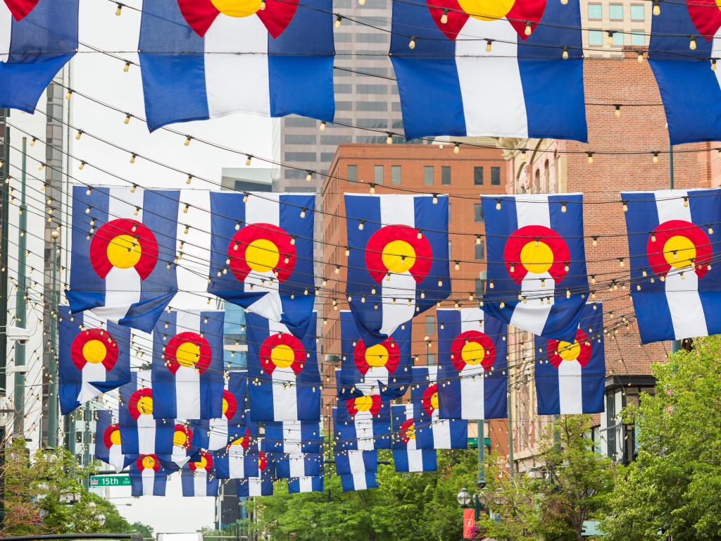 Historical Larimer Square in the Summer.