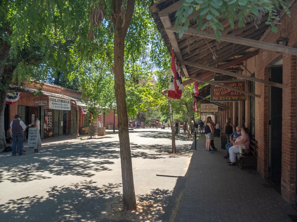 A traditional street in Columbia - Sierra Nevada foothills, Gold County, California