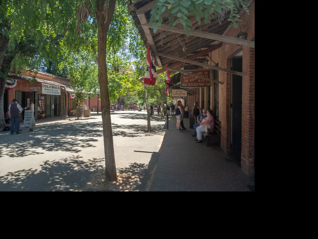 A traditional street in Columbia - Sierra Nevada foothills, Gold County, California