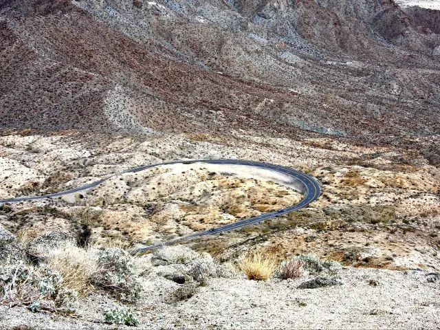 Winding Road to Coachella Valley Vista Point Palm Desert, CA