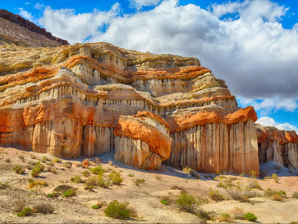Red Rock Canyon State Park features scenic desert cliffs, buttes and spectacular rock formations. The park is located where the southern tip of the Sierra Nevada converges with the El Paso Mountains.