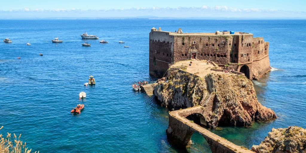 For in Berlengas, Portugal in the blue sea