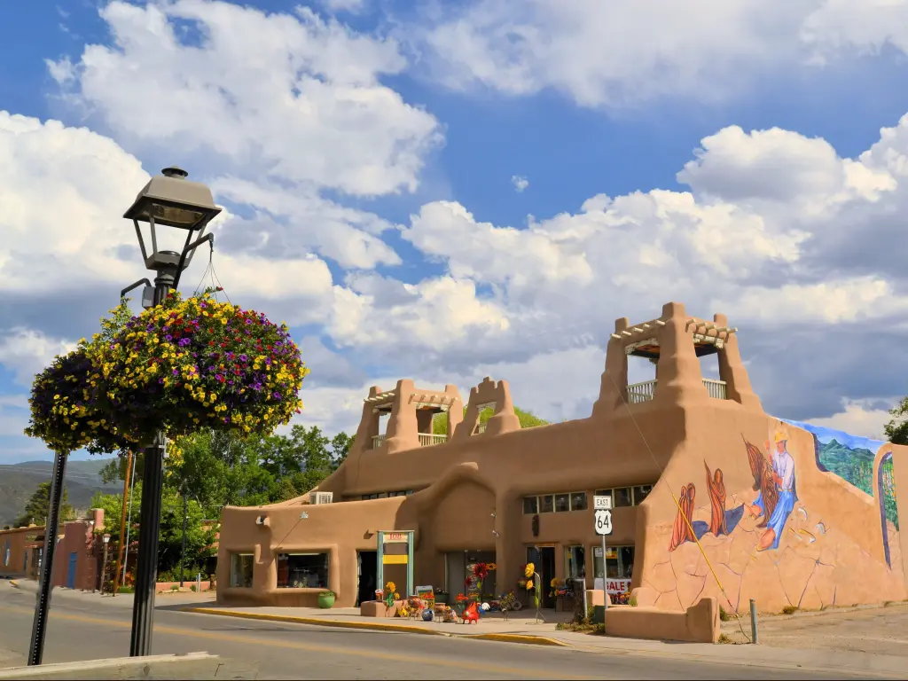 Indigenous adobe architecture in Taos Pueblo, New Mexico
