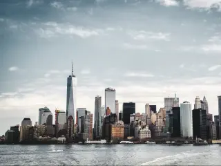 Scenic view of Manhattan and the Hudson River