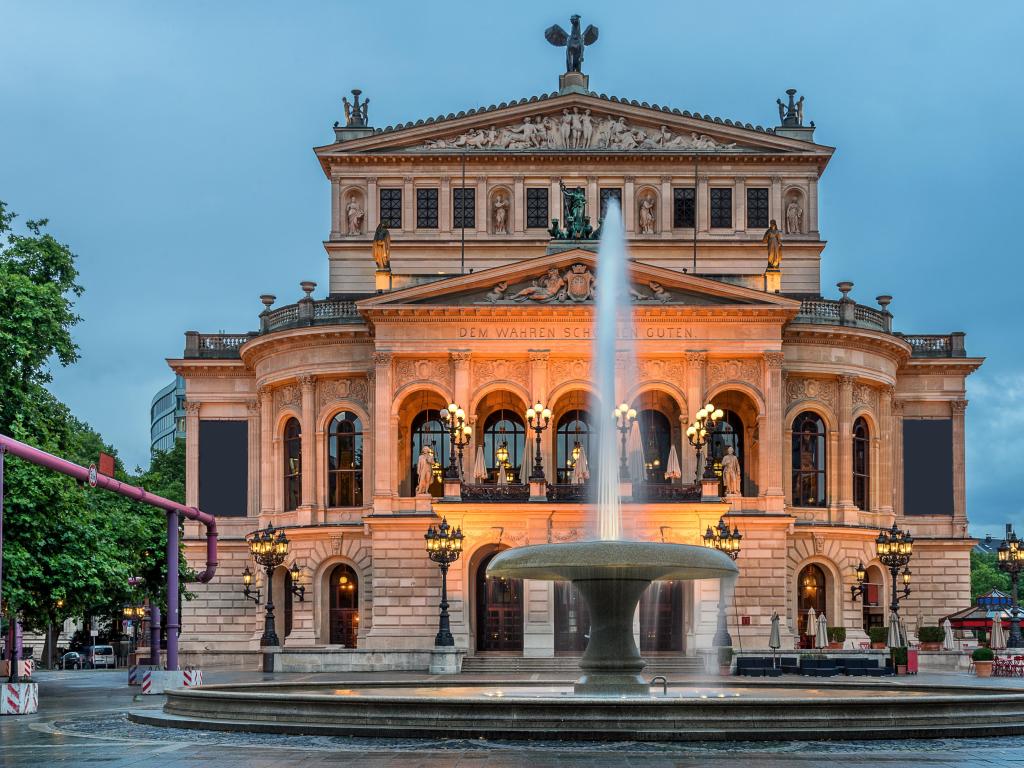 Beautiful Opera House in opera square Frankfurt