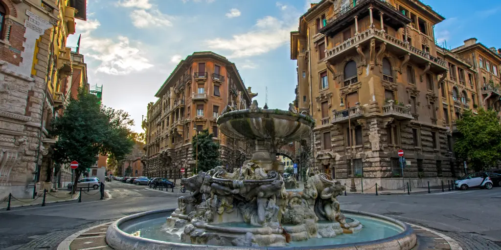 Fountain of the Frogs in Quartiere Coppedè, Rome
