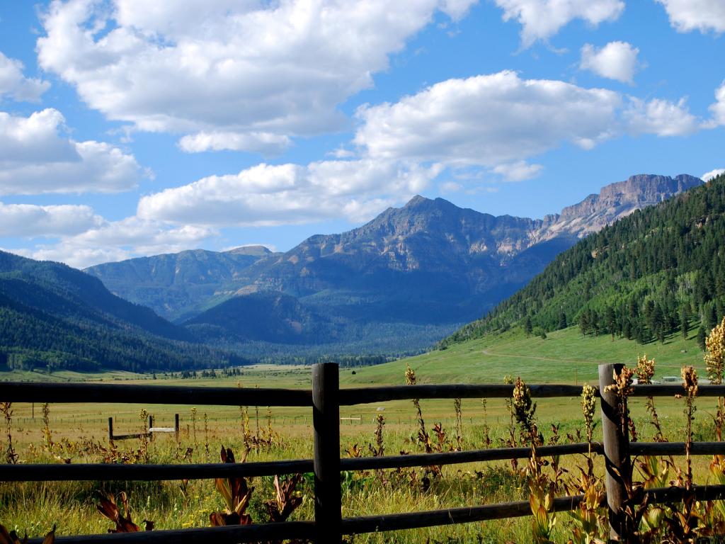 Pagosa Springs, Colorado, USA with a beautiful view of the mountains and the valley near Pagosa Springs.