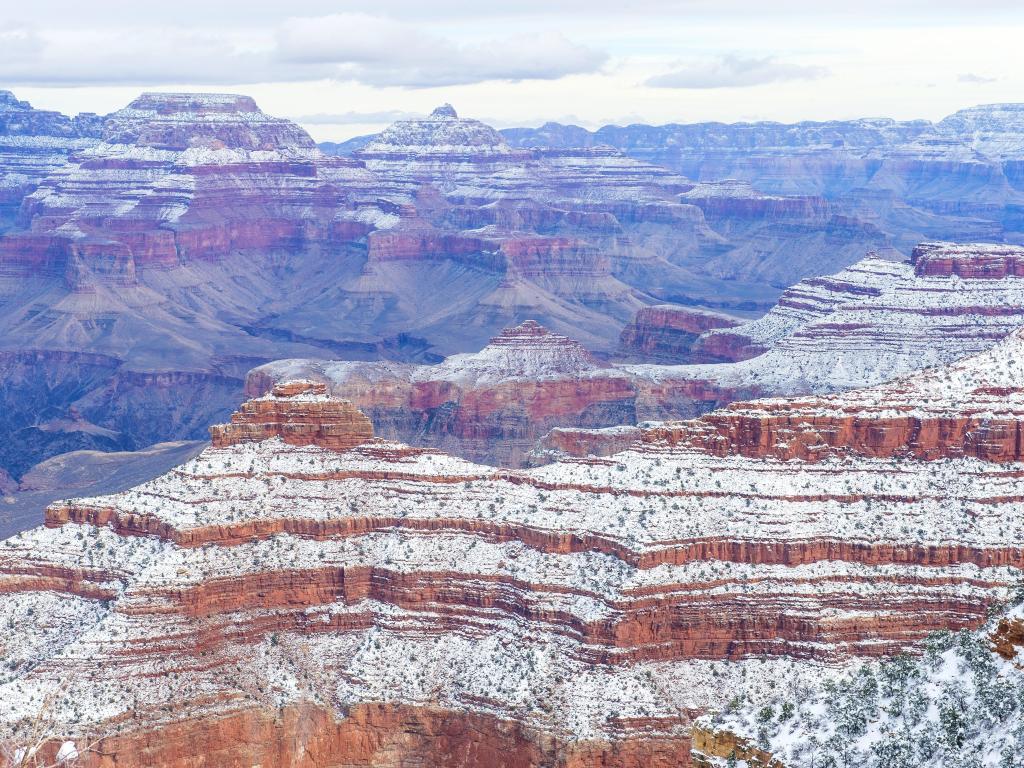 Grand Canyon under a light dusting of snow