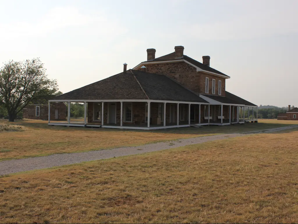 Restored Hospital building at the Fort Richardson State Park and Historic Site in Jacksboro, Texas.