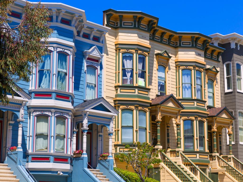 Colorful Victorian houses in San Francisco's Pacific Heights