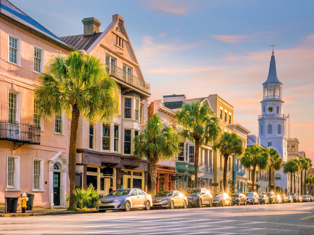 Sunset view of Charleston, South Carolina