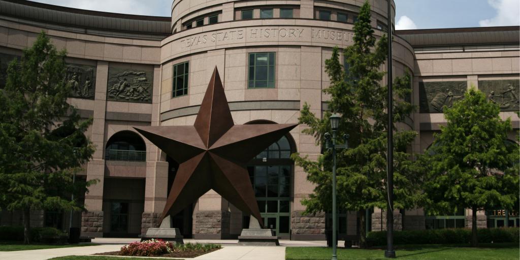 The front of the Bullock Texas State History Museum
