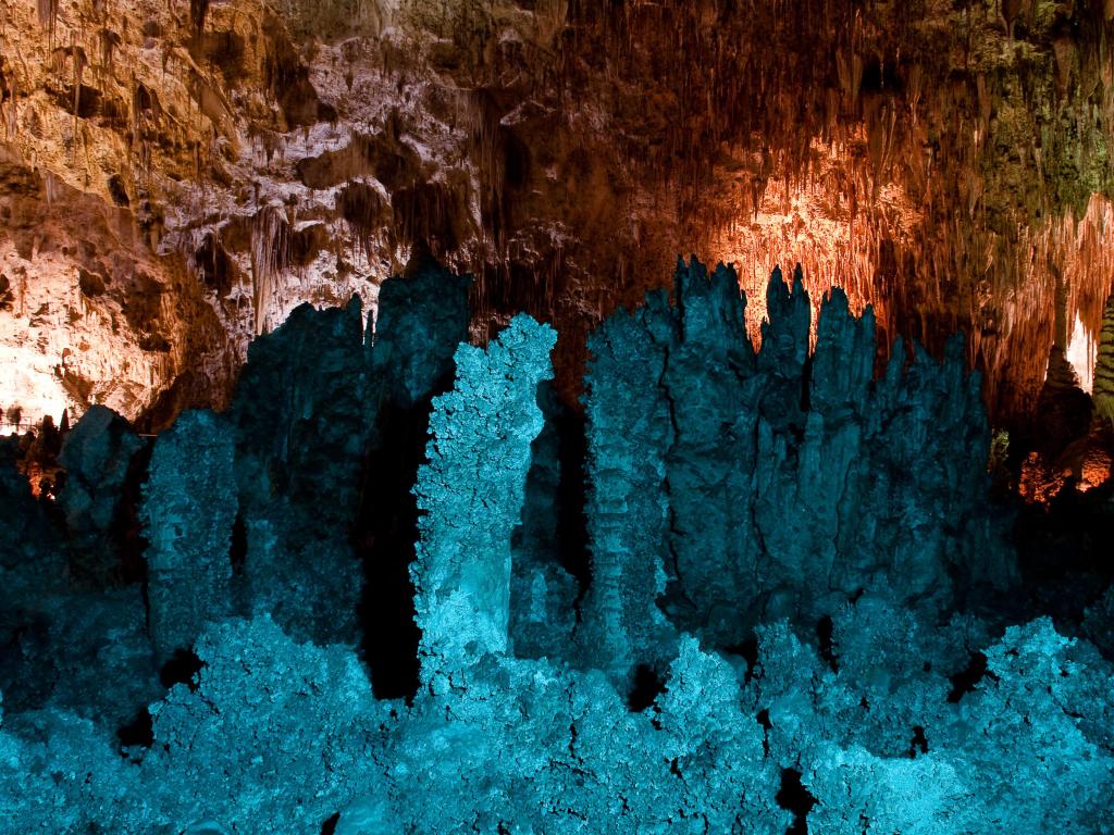 One of the many chambers deep inside Carlsbad Cavern New Mexico