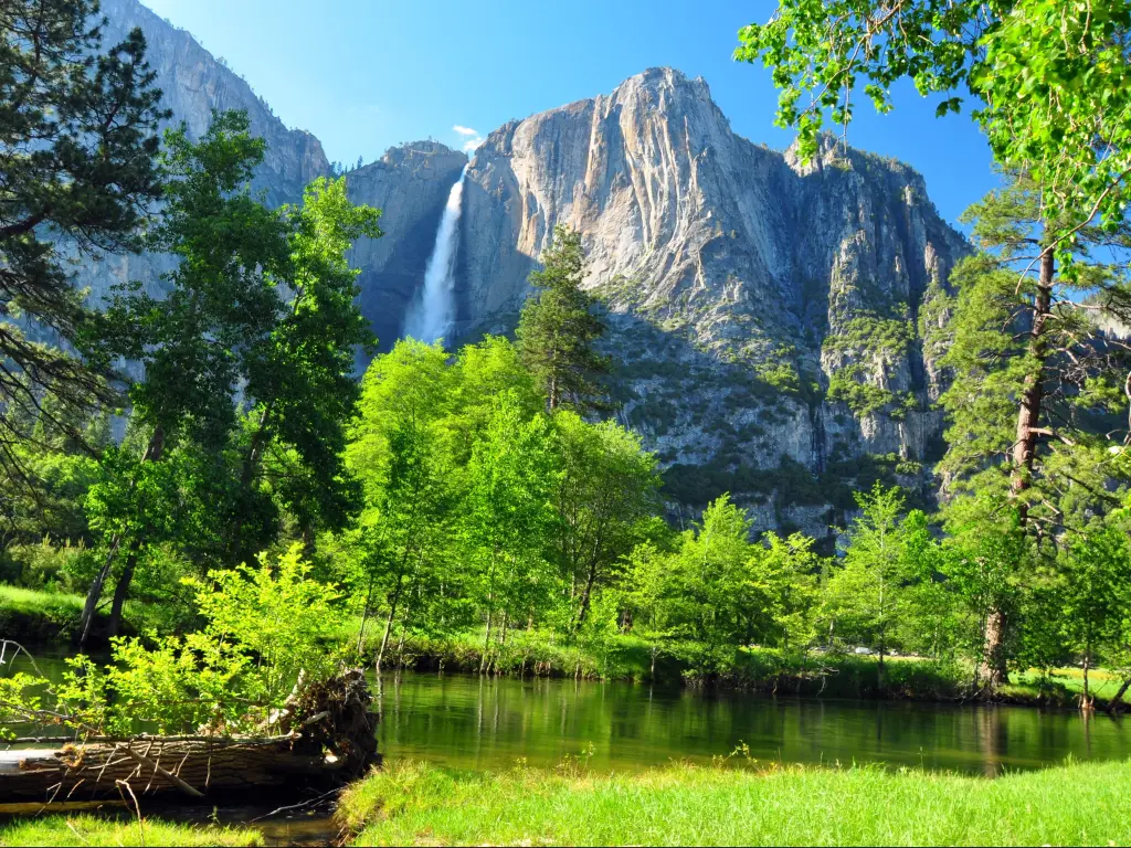 Stock Photo ID: 56441893  Upper Yosemite Falls, Yosemite National Park, California, on a sunny day.