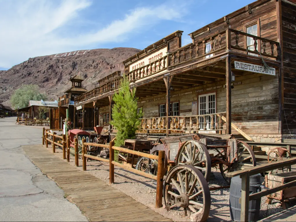Old Saloon in the abandoned mining town of Calico in California.