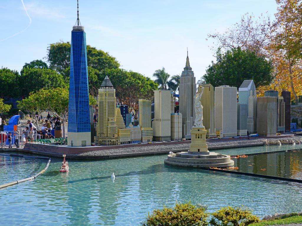 All the famous skyscrapers of Manhattan are built out using lego pieces in Legoland in Calrsbad, California