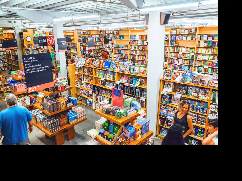 Inside the Powell's City of Books in Portland, Oregon