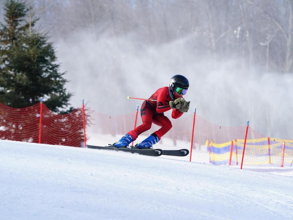 Locals of the city of Wausau and Marathon County, Wisconsin. Came out to ski down on Granite Peak Ski Area for Badger State Winter Games public event.