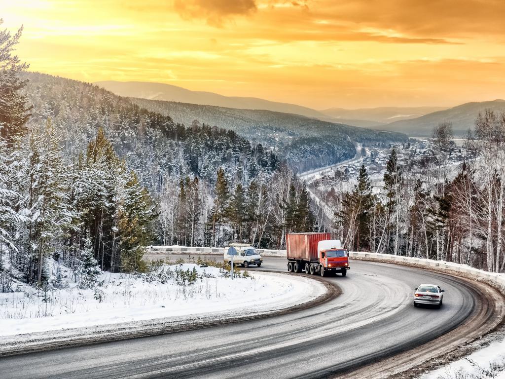 Russian pine forests and hilly landscapes make for stunning views along the length of the Trans-Siberian Highway.