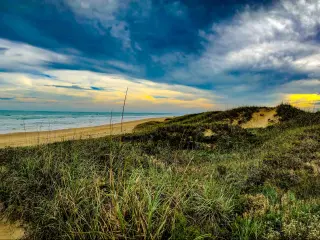 Boca Chica beach facing the Gulf of Mexico in southern Texas on the border with Mexico