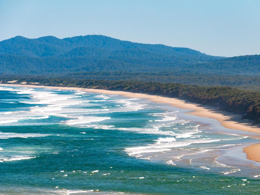 Nambucca Heads, NSW, with mountains in the background