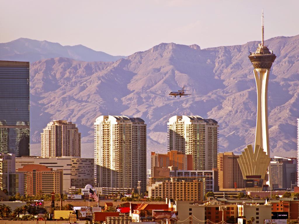 Skyscape of downtown Las Vegas, Nevada