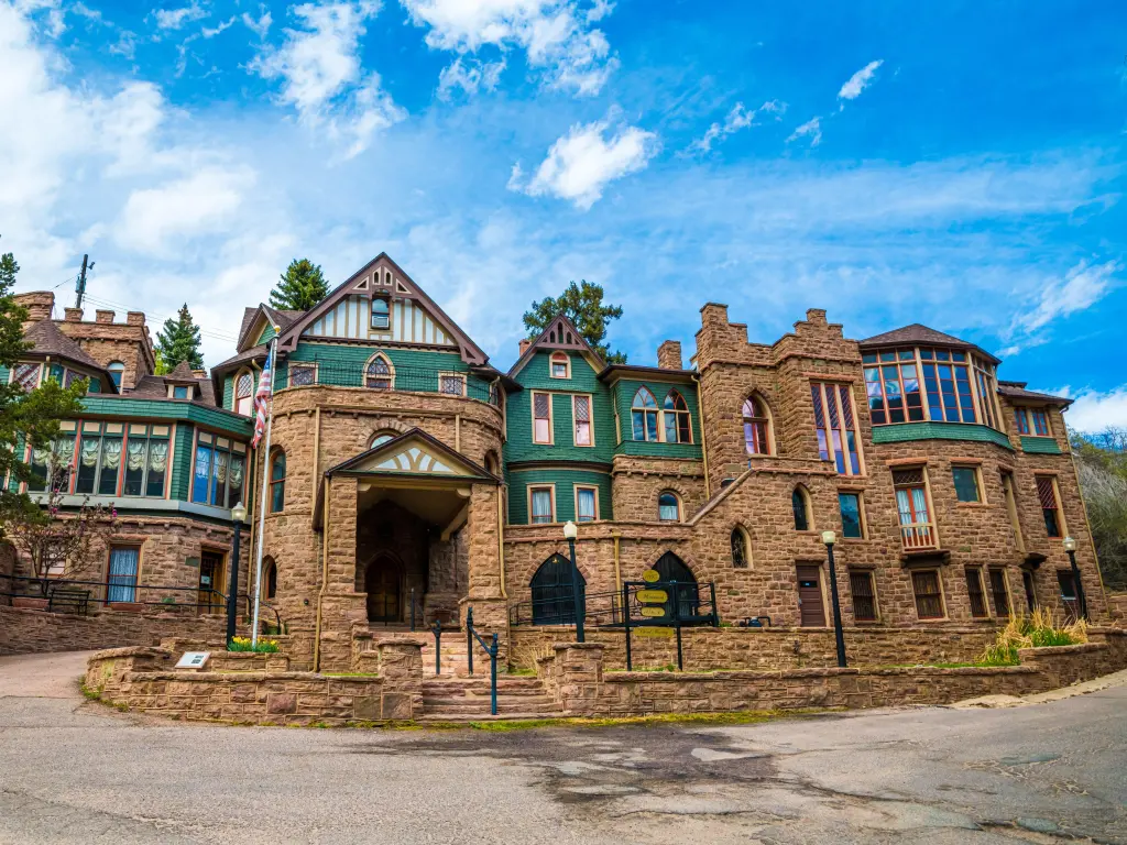 Miramont Castle Museum near Colorado Springs, with its historic facade