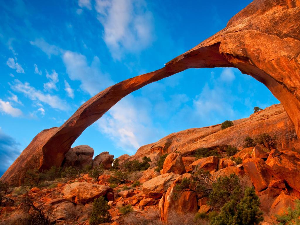 The longest arch on the planet - the Landscape Arch in Arches National Park, Utah.