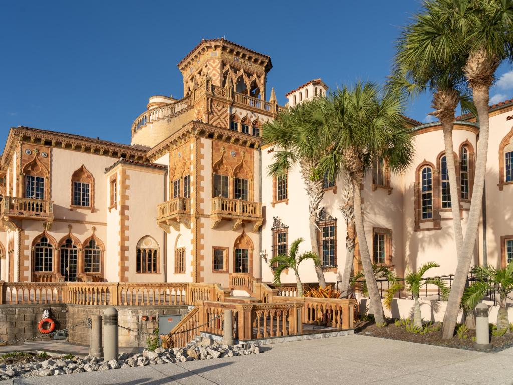 Mediterranean-style building at Ca' d'Zan in The Ringling in Sarasota, Florida