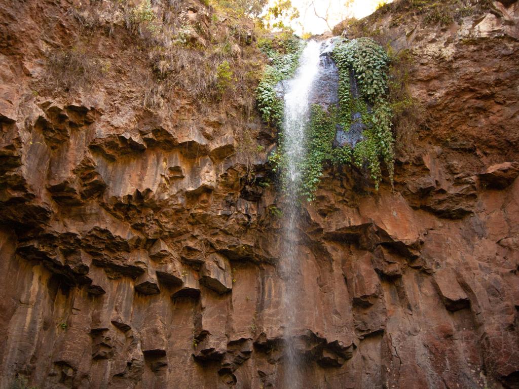 Browns Falls Waterfall in the national park, viewed from the bottom