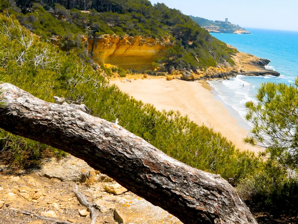 Secret Cala Fonda beach in Tarragona Spain, just over an hour from Barcelona