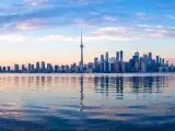 Panoramic view of Toronto skyline and Ontario lake - Toronto, Ontario, Canada