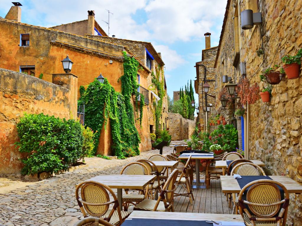 Medieval Peratallada - stone cobbled village in Catalonia, a 2 hour drive from Barcelona