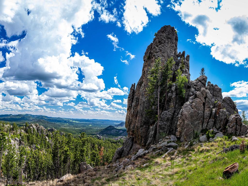 Mountain views along the Needles Highway in Custer State Park in the Black Hills of South Dakota.