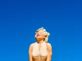 Top part of the Marilyn Monroe sculpture in Palm Springs