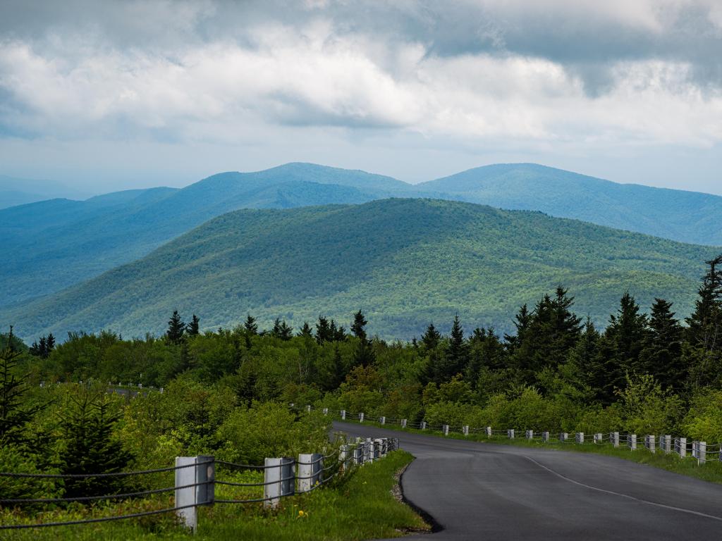 A view of the Green Mountain National Forests in Vermont