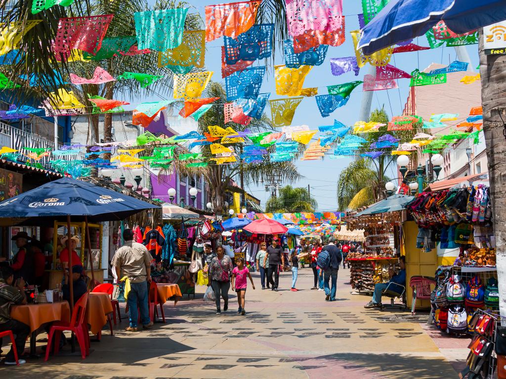 Historical Mexican square in Tijuana, Baja California, Mexico