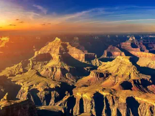 Grand Canyon National Park at Powell Point during a stunning sunset