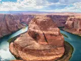 Panorama of Horseshoe Bend. Colorado river, Arizona, USA