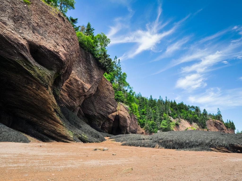 Bay of Fundy, Canada taken at Hopewell Rocks at low tide on a sunny day.