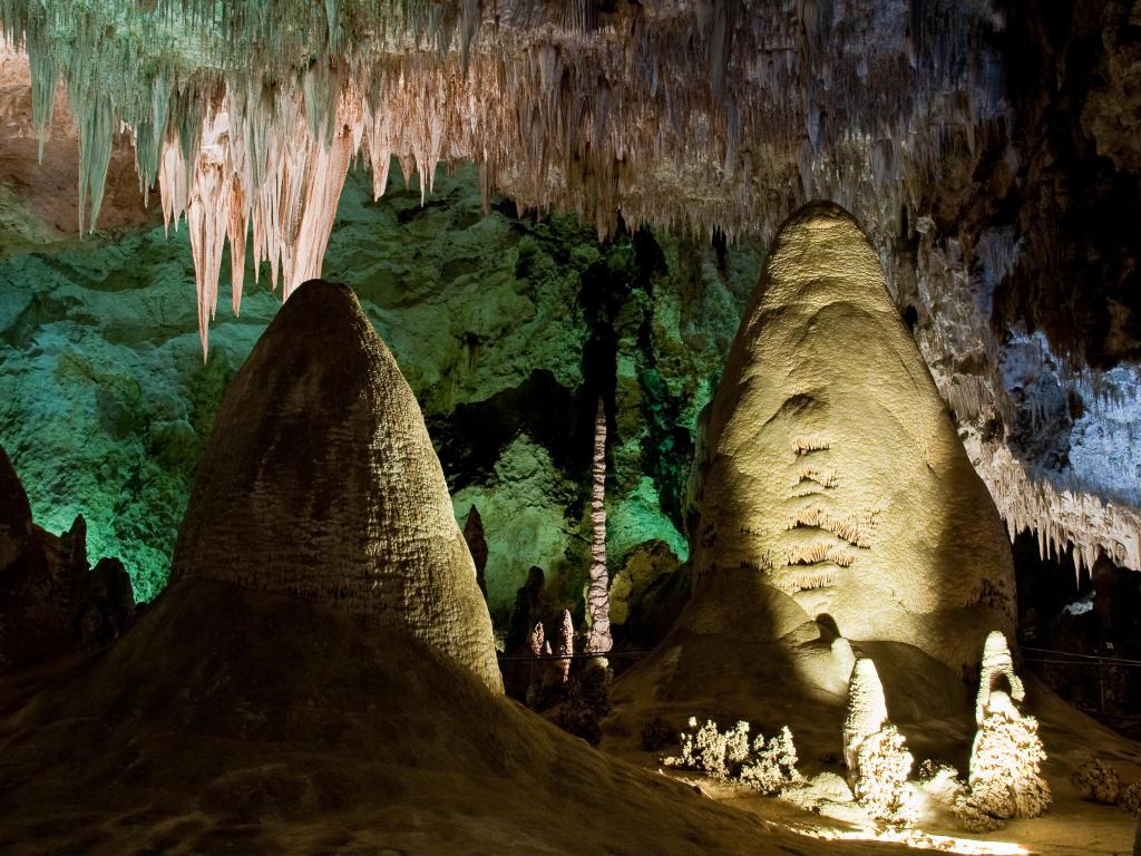 One of the many chambers deep inside Carlsbad Cavern New Mexico