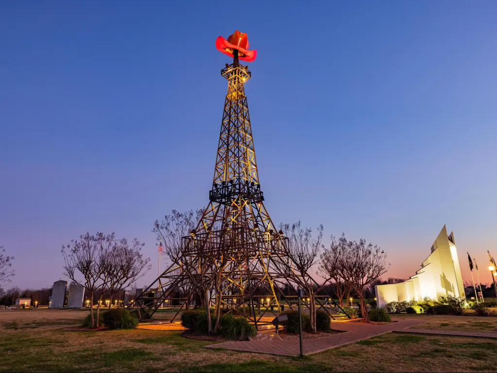 Daytime view of the famous Paris Texas Eiffel Tower at Paris, Texas, USA.