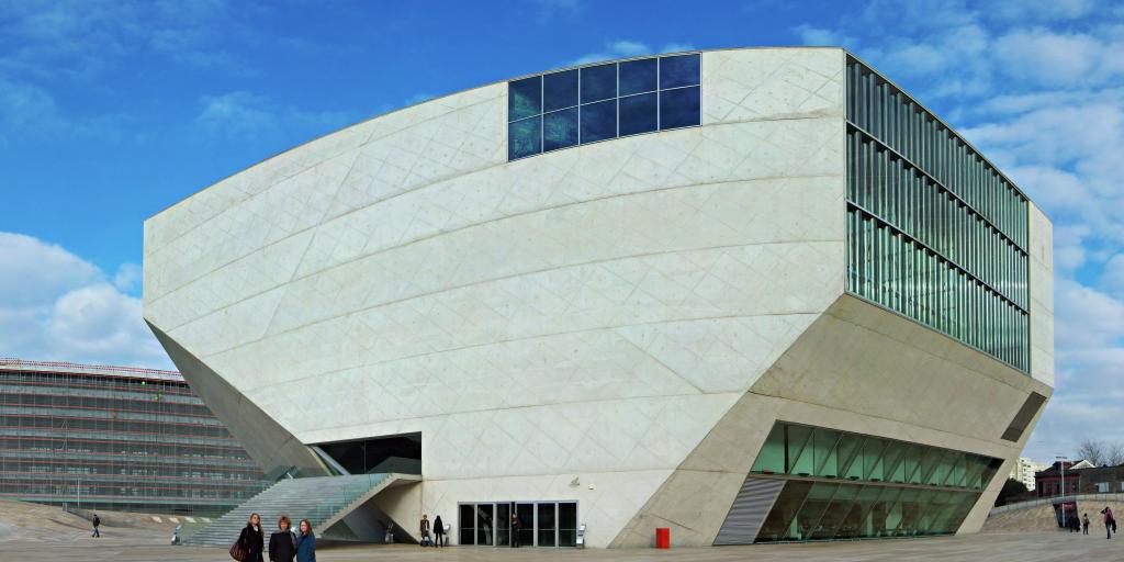 The distinctive modern architecture of Casa da Musica in Porto