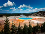 Grand Prismatic Spring view at Yellowstone National Park