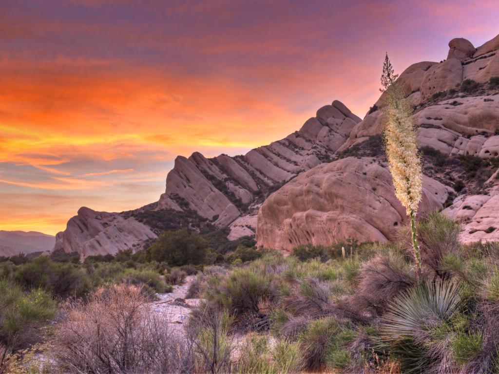 The Mormon Rocks, also called Rock Candy Mountians; part of the San Gabriel Mountains near Wrightwood, California