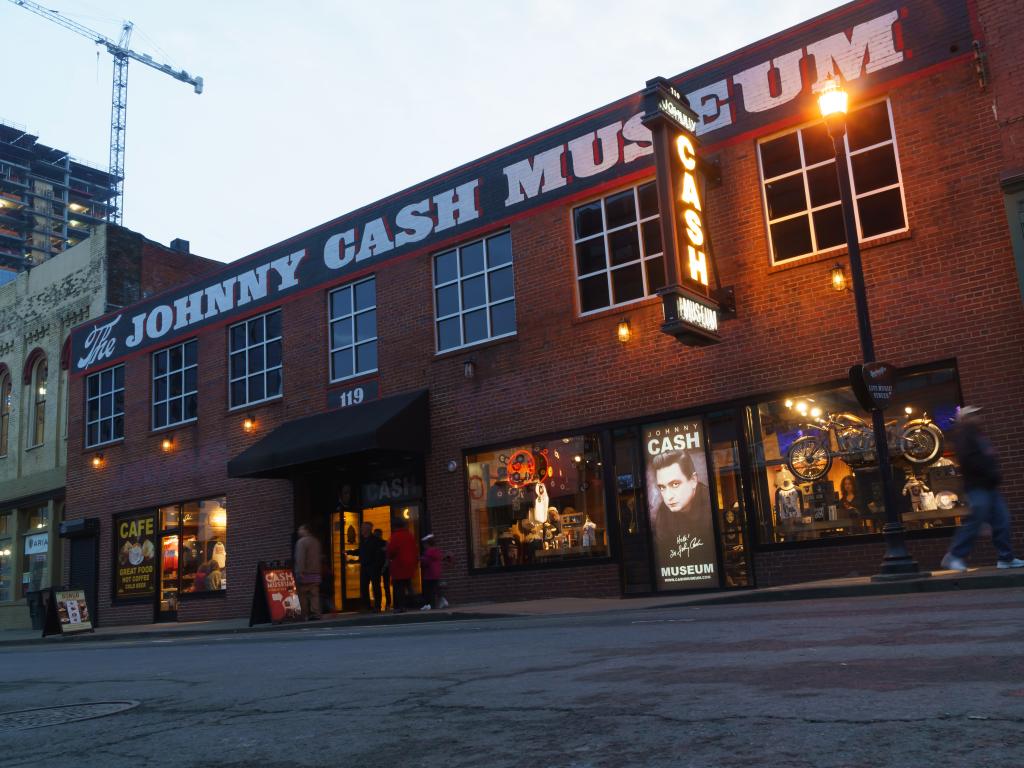 Johnny Cash museum building in downtown Nashville, Tennessee