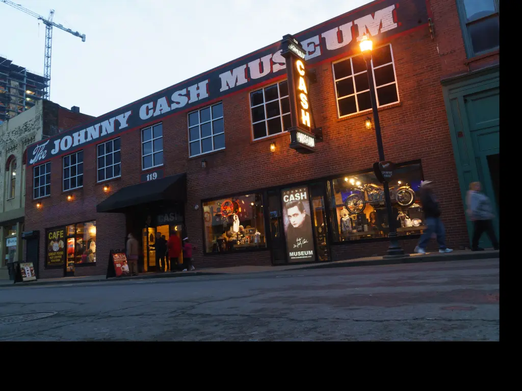 Johnny Cash museum building in downtown Nashville, Tennessee
