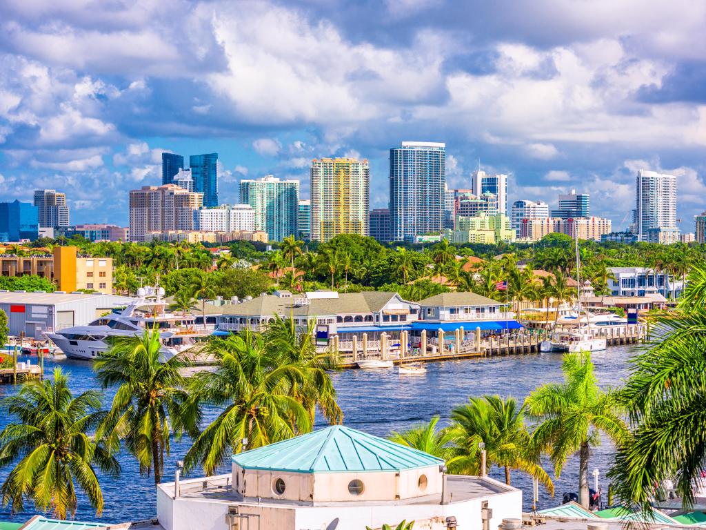 Fort Lauderdale skyline on a bright clear day