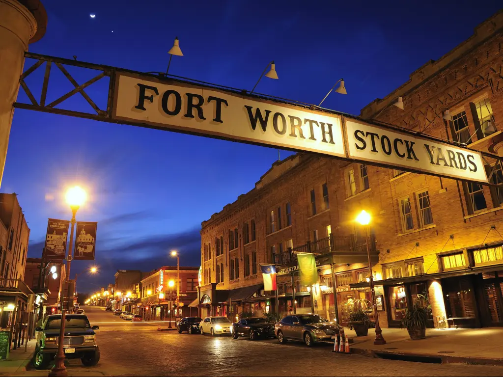 Fort Worth Stockyards Historic District street in Fort Worth, Texas